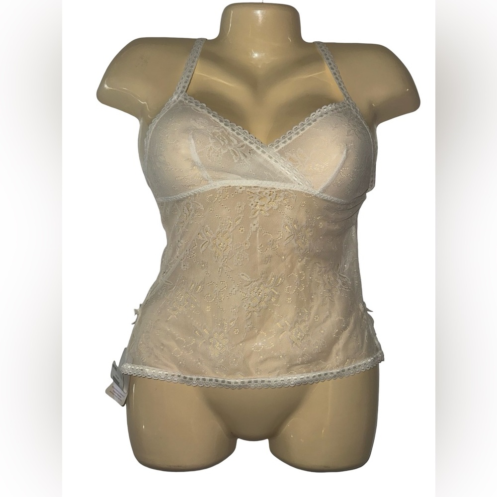 Affinitas white Lace Sheer Chemise
